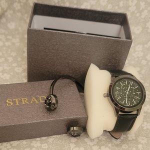 Strada Glitter Watch & Bracelet Set